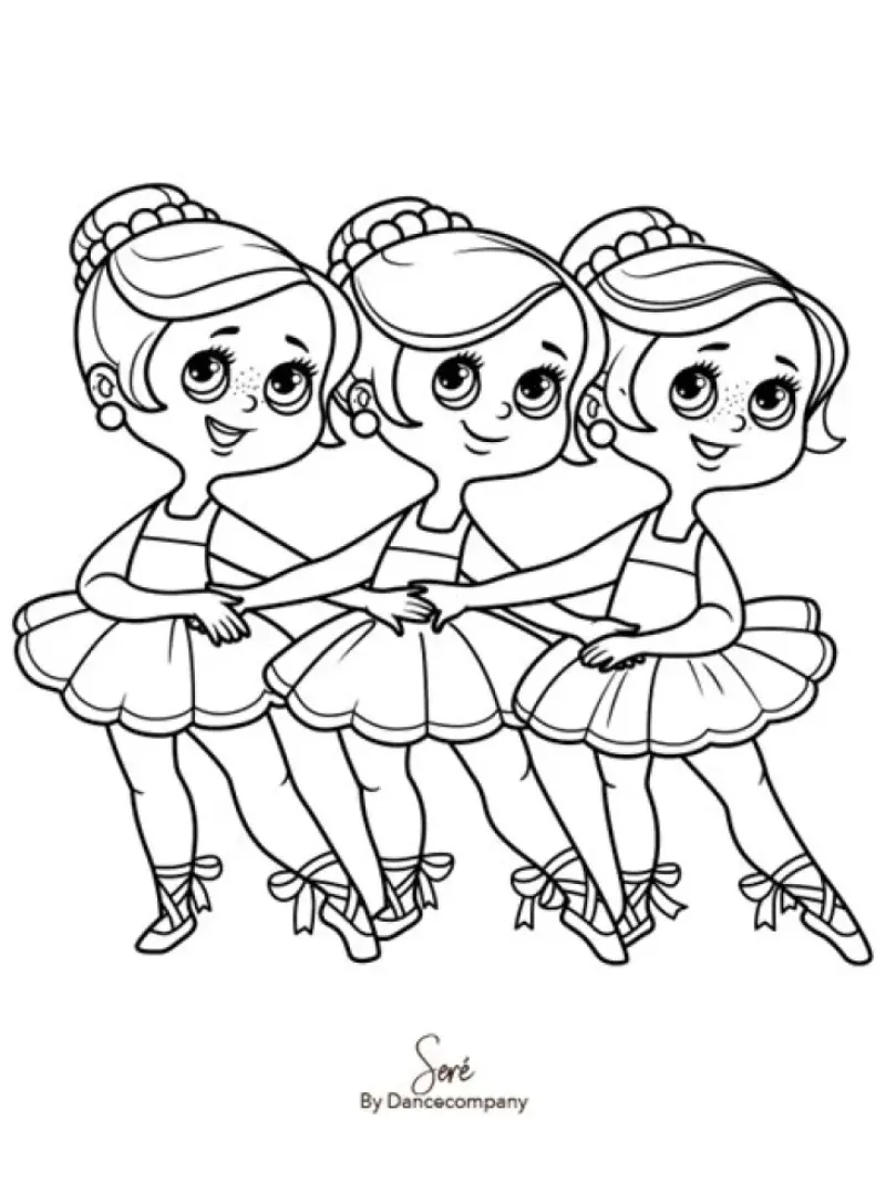 Børn Dansebutikken Andet Til Ballet|Balletting Børn-9 stk ballettegninger A5 inkl. 6 stk farveblyanter