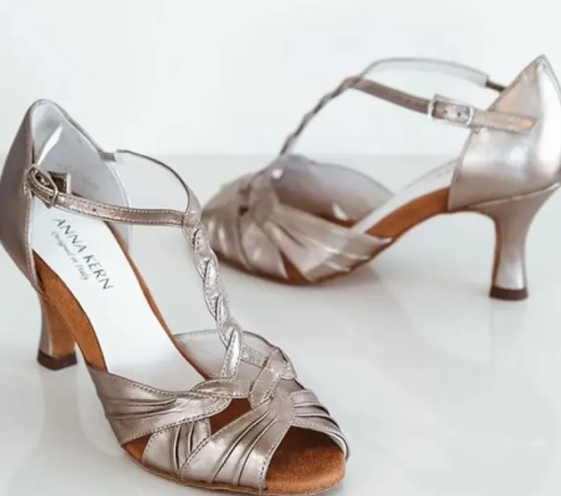 Dame Dansebutikken Brudesko|Salsasko Damer-Anna Kern dansesko antik med 6 cm hæl - Solange