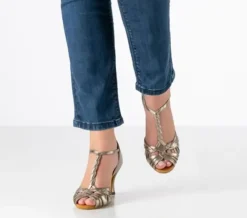 Dame Dansebutikken Brudesko|Salsasko Damer-Anna Kern dansesko antik med 6 cm hæl - Solange