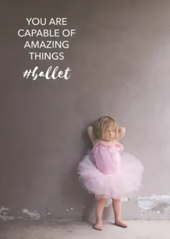 Dansebutikken Andet Til Ballet-Balletplakat lille pige rosa tutu