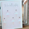 Dansebutikken Andet Til Ballet-Balletplakat med de fem positioner