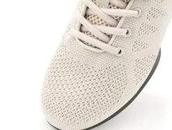 Dame Dansebutikken Salsasko Damer|Swingsko Damer-Beige dansesneaker i åndbar strik til damer - Suny