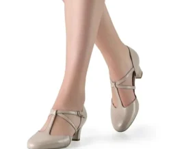Dame Dansebutikken Tangosko Damer|Social Dansesko-Beige skind Naia dame dansesko Werner Kern