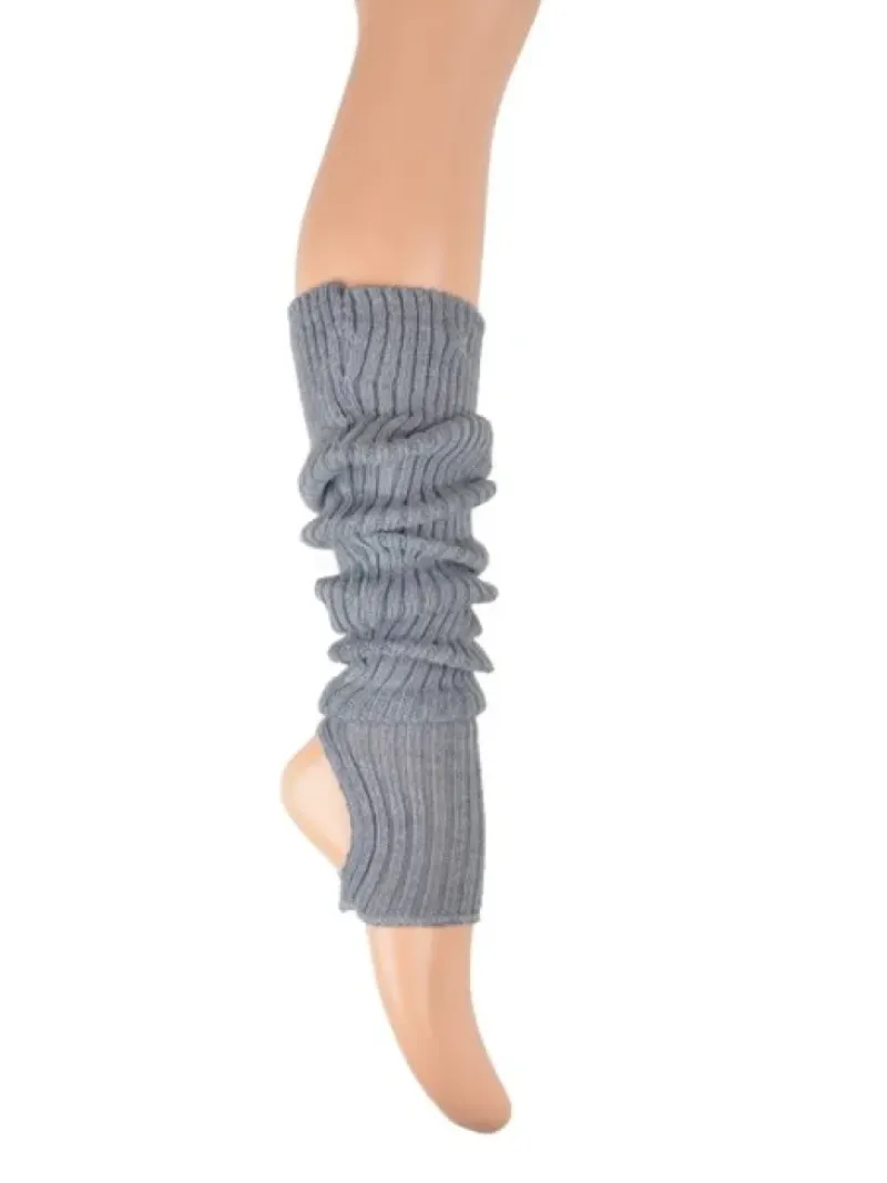 Dansebutikken Benvarmere Til Yoga|Benvarmere Til Ballet-Benvarmere ribstrik grå 65 cm Seré