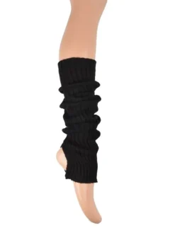 Dansebutikken Benvarmere Til Yoga|Benvarmere Til Ballet-Benvarmere ribstrik sort 65 cm Seré
