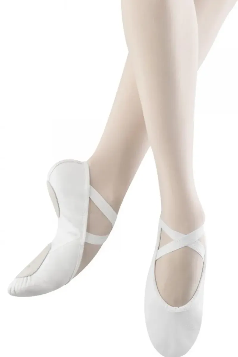 Dansebutikken Balletsko Bløde-Bloch hvid springsko/soft balletsko split sål