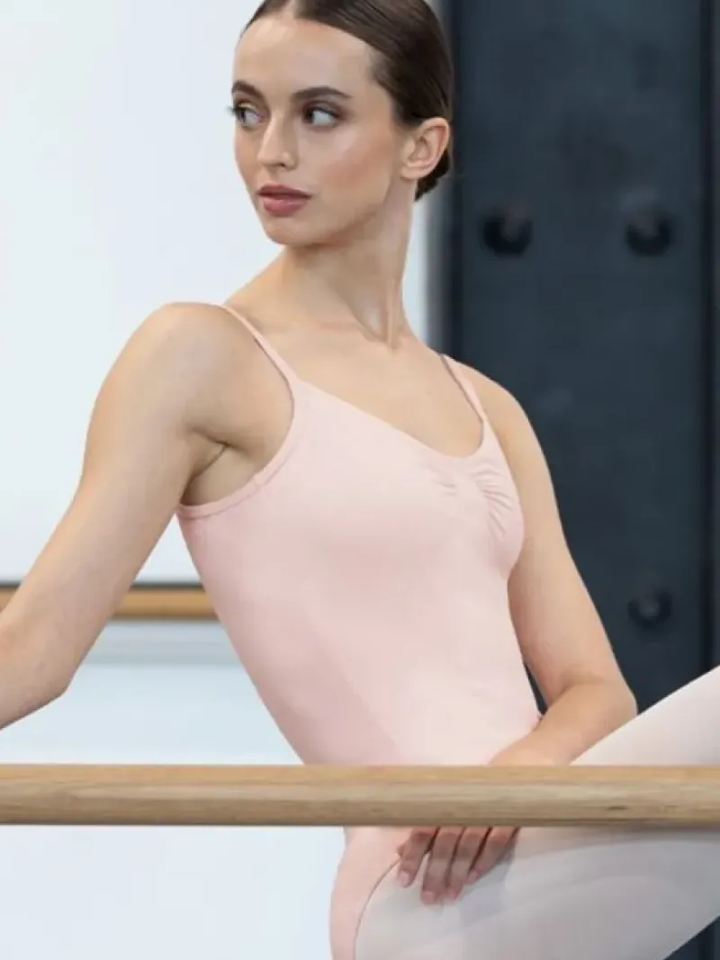 Dame Dansebutikken Dragter Damer|Balletdragter Damer-Bloch rosa klassisk dragt m. tynde stropper og rynk