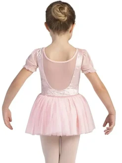 Børn Dansebutikken Balletkjole Piger-Bloch rosa tutudragt med velour