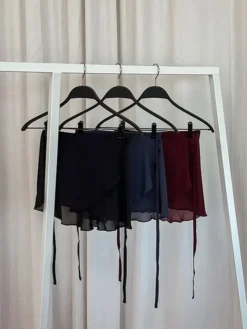 Dame Dansebutikken Underdele Damer|Ballet Underdele Damer-Bloch sort kort chiffon slå om skirt