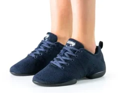 Dame Dansebutikken Salsasko Damer|Swingsko Damer-Blåsorte sneaker åndbar strik til damer - Suny