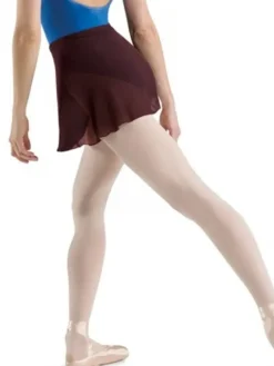 Dame Dansebutikken Underdele Damer|Ballet Underdele Damer-Bordeaux wrap georgette skirt fra Bloch
