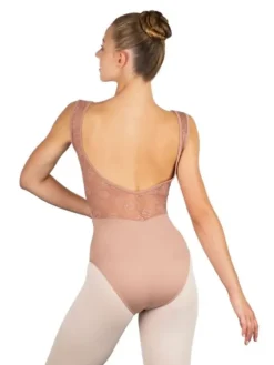 Dame Dansebutikken Balletdragter Damer-Cafe au lait balletdragt m.bredde stropper Ballet Rosa