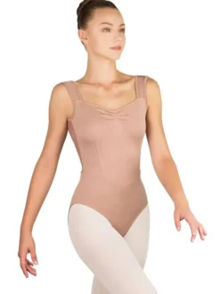 Dame Dansebutikken Balletdragter Damer-Cafe au lait balletdragt m.bredde stropper Ballet Rosa