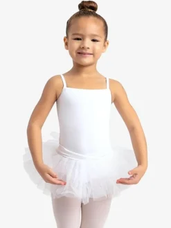 Børn Dansebutikken Balletkjole Piger-Capezio hvid dragt og tutu skørt i et