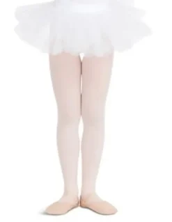 Børn Dansebutikken Ballet Underdele Børn-Capezio hvid tutu skørt m sølv nister til piger