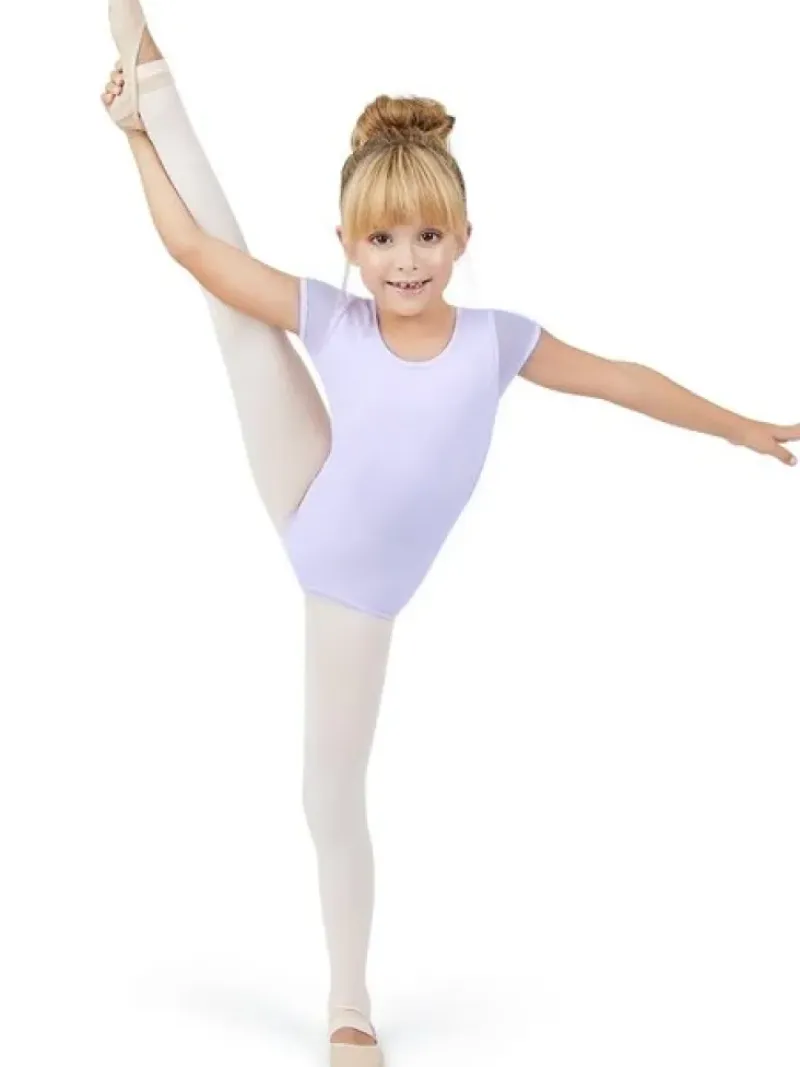 Børn Dansebutikken Dragter Piger|Balletdragter Børn-Capezio lys lavendel dragt med puf ærmer til piger