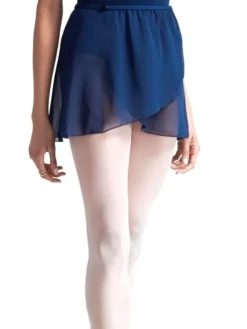 Dame Dansebutikken Underdele Damer|Ballet Underdele Damer-Capezio navy chiffon wrap skirt