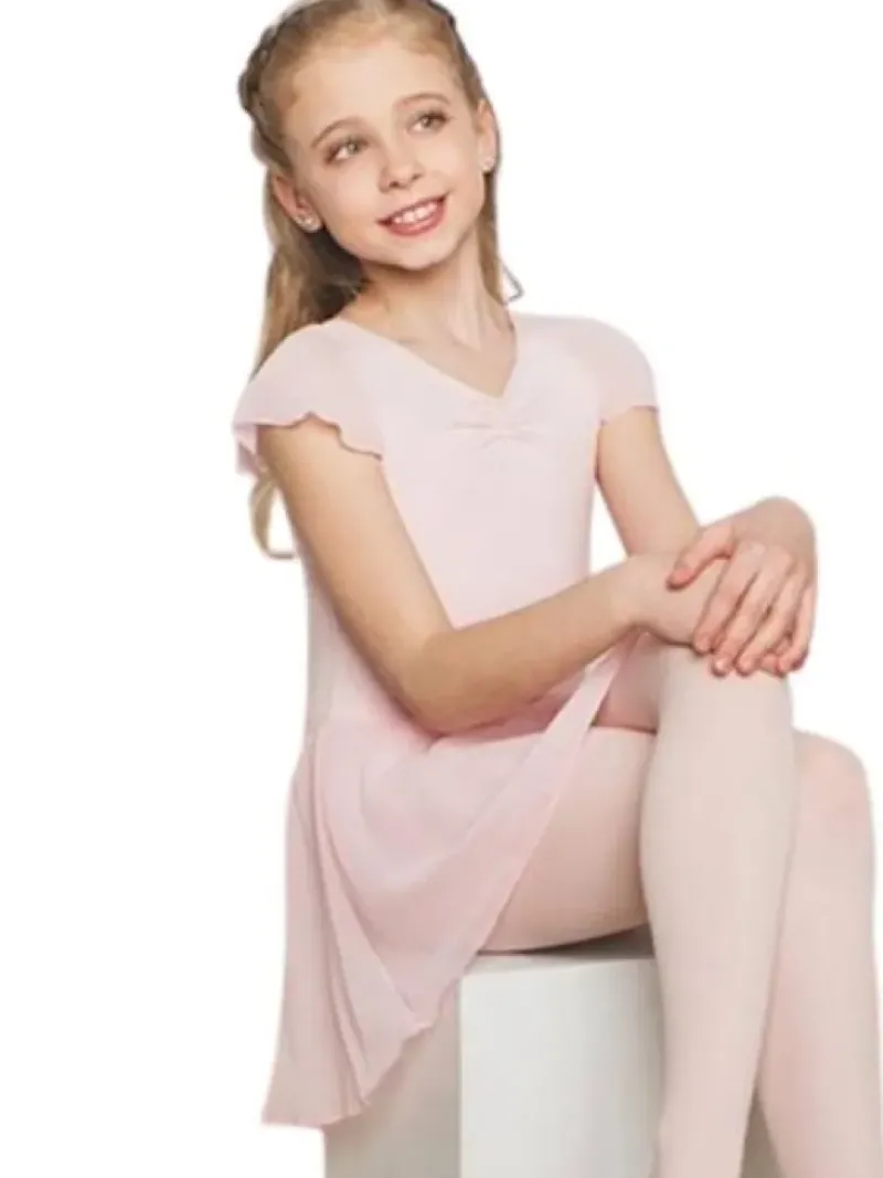 Børn Dansebutikken Gymnastikkjole Piger|Balletkjole Piger-Capezio rosa dragt m.chiffon skørt til piger