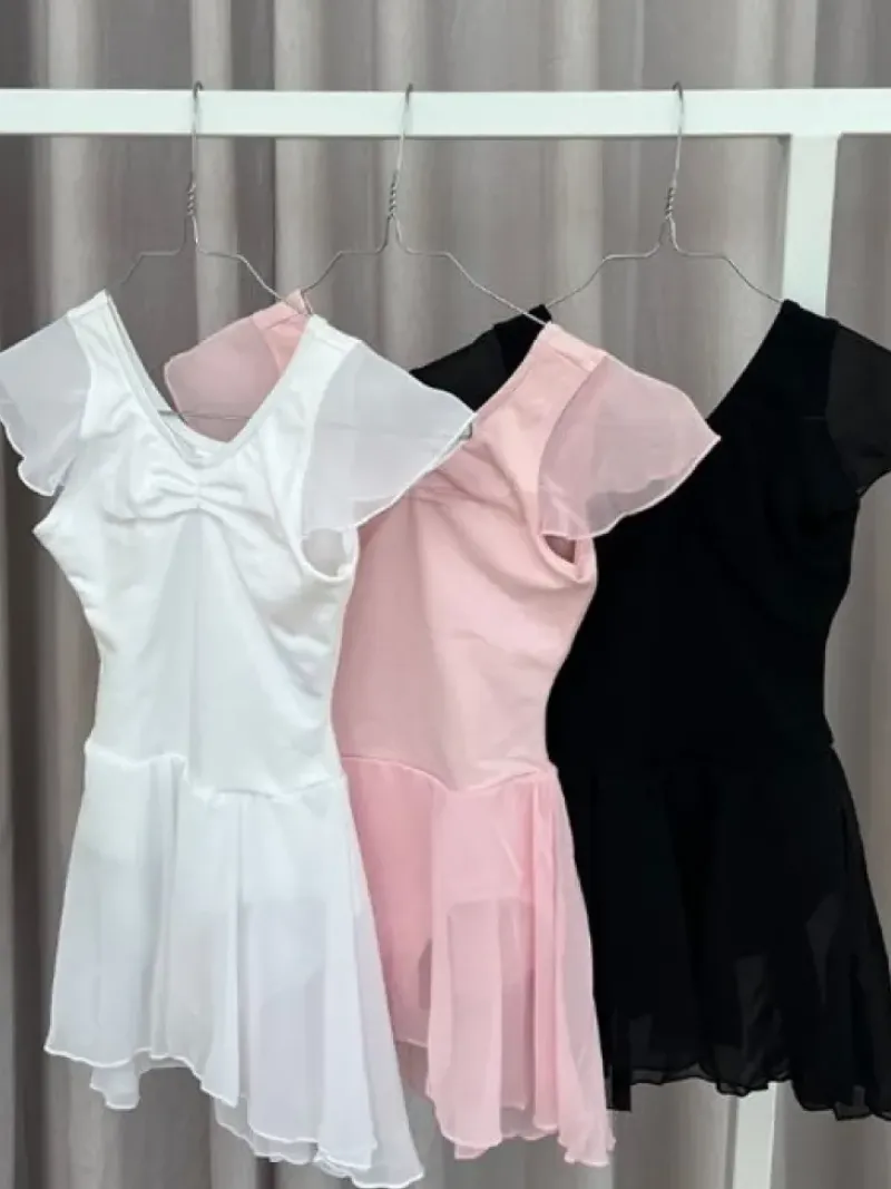 Børn Dansebutikken Gymnastikkjole Piger|Balletkjole Piger-Capezio rosa dragt m.chiffon skørt til piger