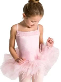 Børn Dansebutikken Balletkjole Piger-Capezio rosa tutudragt med flæser