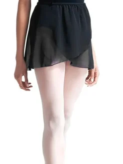 Dame Dansebutikken Underdele Damer|Ballet Underdele Damer-Capezio sort chiffon wrap skirt