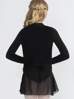 Børn Dansebutikken Overdele Piger|Ballet Toppe Børn-Capezio sort slå om cardigan