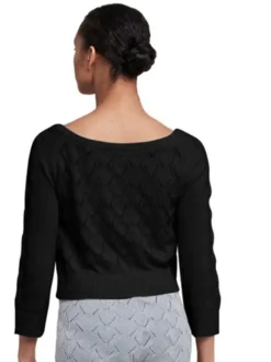 Dame Dansebutikken Dragter Damer-Cropped strik fra Bloch - sort