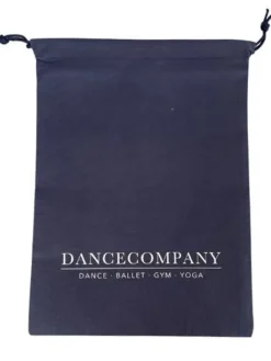 Dansebutikken Dansetasker|Dansesko Tilbehør-Dancecompany mørkeblå skopose med logo