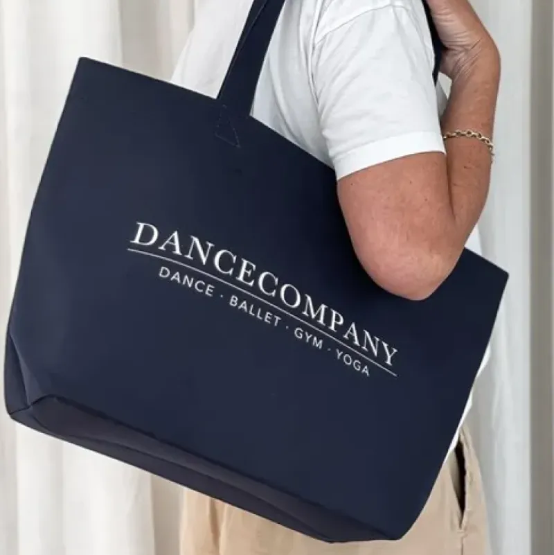 Dansebutikken Tasker Til Yoga|Dansetasker-Dancecompany navy filt net med tryk