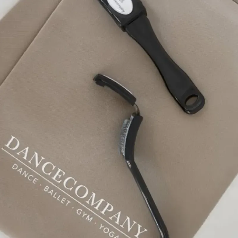 Dansebutikken Dansetasker|Dansesko Tilbehør-Dancecompany sandfarvet skopose med logo