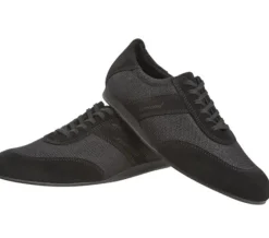 Dansebutikken Tangosko Herrer|Salsasko Herrer-Diamant sorte dansesneaker vario spin sål til herrer