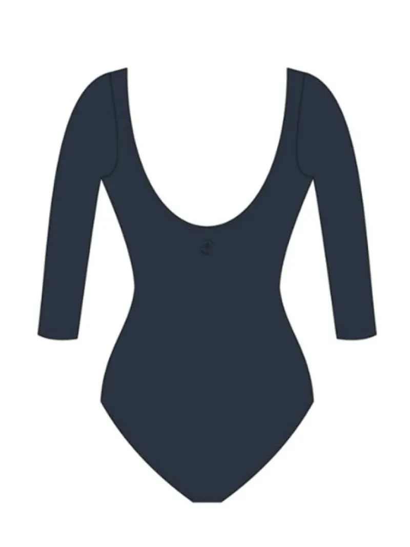Dame Dansebutikken Balletdragter Damer-Dragt med 3/4 ærmer i navy fra Wear Moi