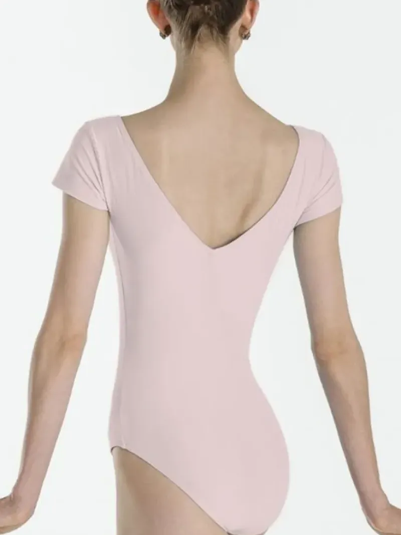 Dame Dansebutikken Balletdragter Damer-Dragt med korte ærmer i lyserød fra Wear Moi