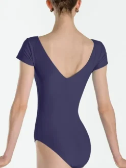 Dame Dansebutikken Balletdragter Damer-Dragt med korte ærmer i navy fra Wear Moi