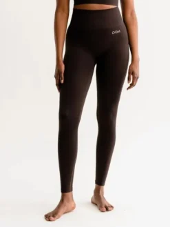 Dansebutikken Pilates Bukser/leggings|Yogabukser-Drop of mindfulness mørkbrune seamless leggings