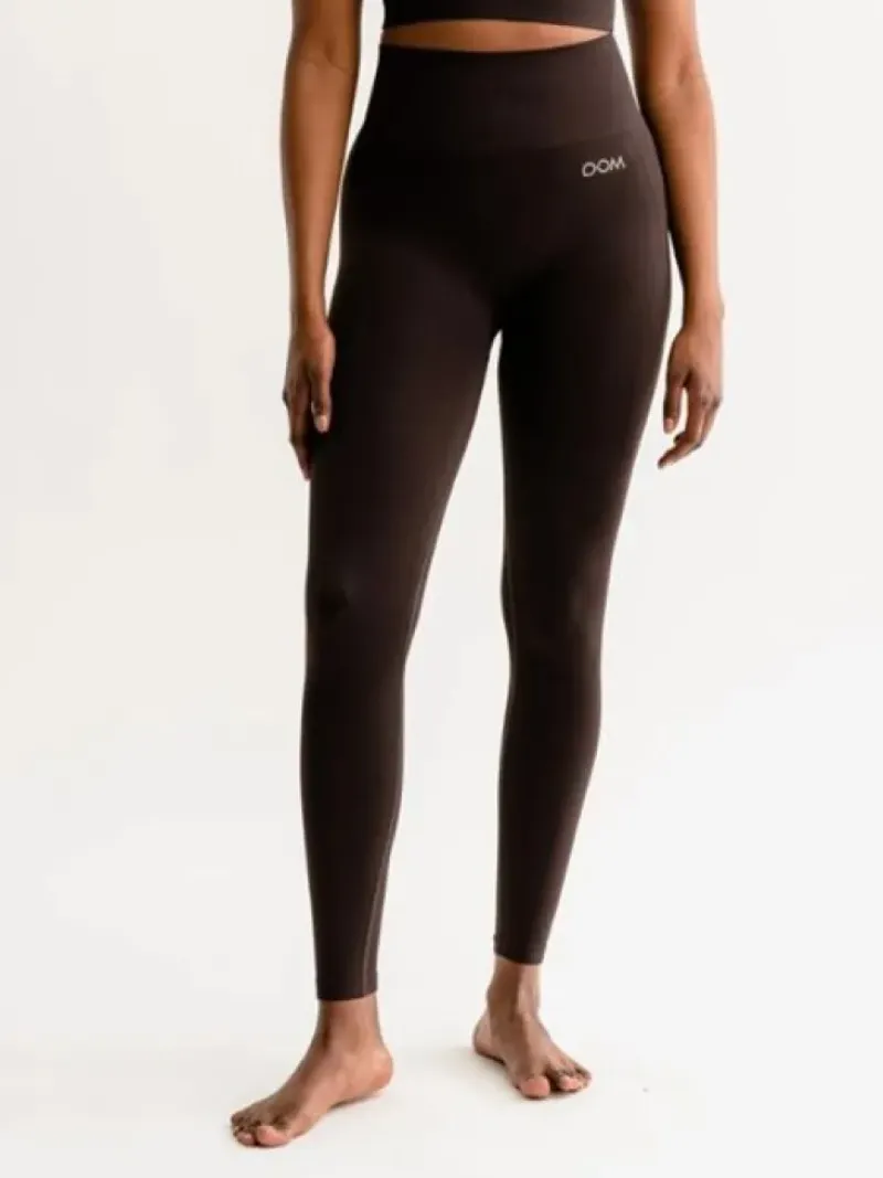 Dansebutikken Pilates Bukser/leggings|Yogabukser-Drop of mindfulness mørkbrune seamless leggings