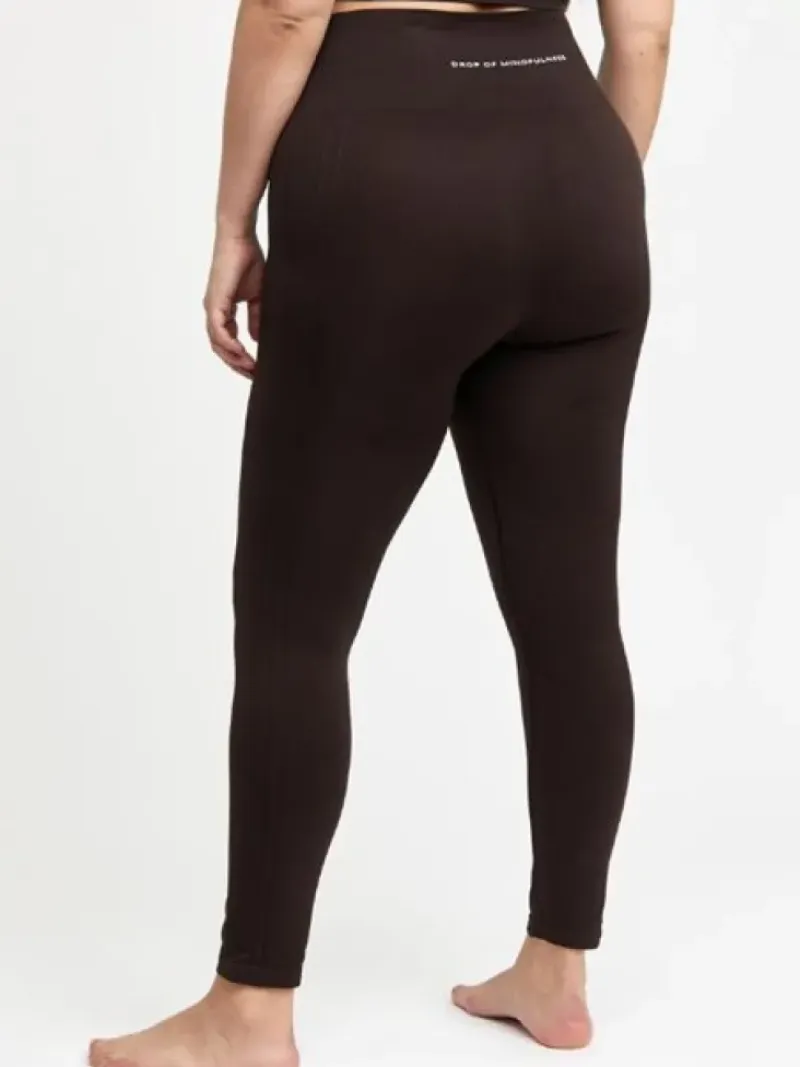Dansebutikken Pilates Bukser/leggings|Yogabukser-Drop of mindfulness mørkbrune seamless leggings