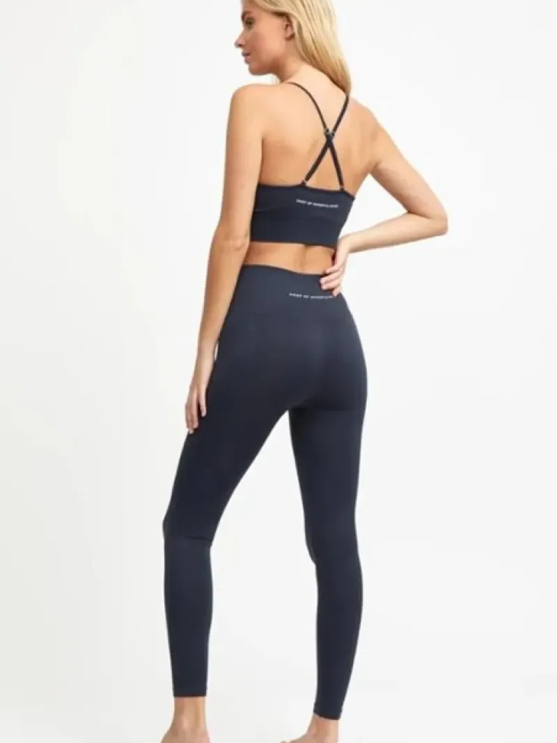 Dansebutikken Pilates Bukser/leggings|Yogabukser-Drop of mindfulness mørkeblå seamless leggings
