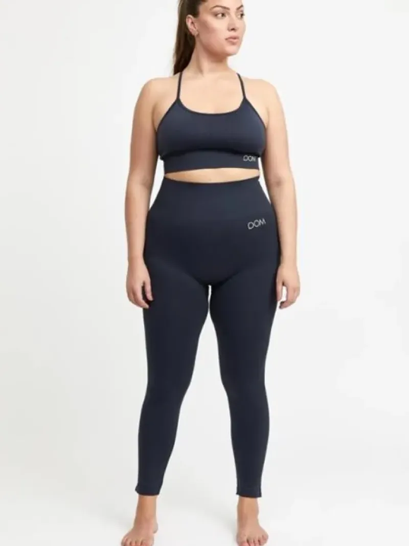 Dansebutikken Pilates Bukser/leggings|Yogabukser-Drop of mindfulness mørkeblå seamless leggings