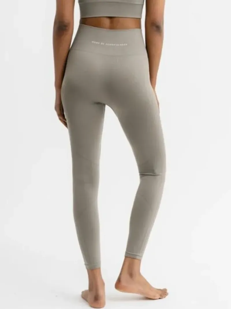 Dansebutikken Pilates Bukser/leggings|Yogabukser-Drop of mindfulness salvie grønne seamless leggings