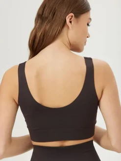 Dame Dansebutikken Yogatoppe|Overdele Damer-Drop of Mindfulness seamless top i mørk brun