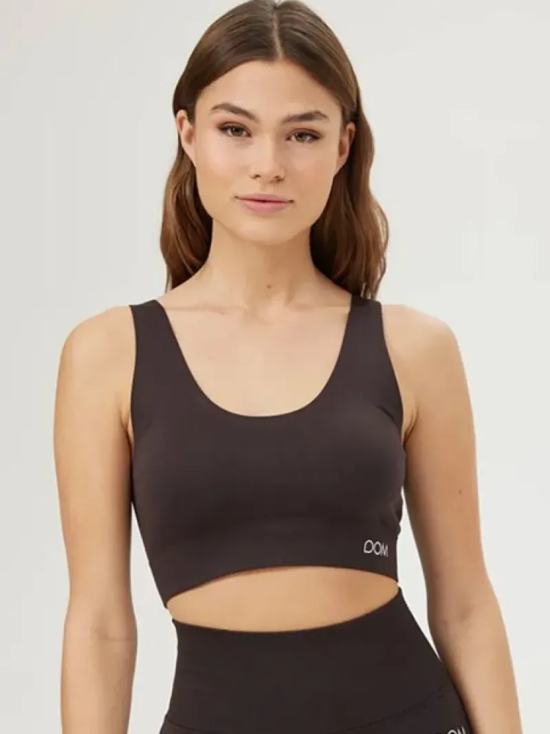 Dame Dansebutikken Yogatoppe|Overdele Damer-Drop of Mindfulness seamless top i mørk brun