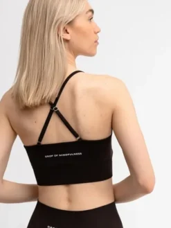 Dame Dansebutikken Yogatoppe|Overdele Damer-Drop of mindfulness seamless sports top mørkebrun