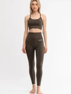 Dame Dansebutikken Yogatoppe|Overdele Damer-Drop of mindfulness seamless sports top olivengrøn