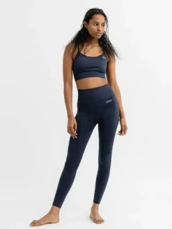 Dame Dansebutikken Yogatoppe|Overdele Damer-Drop of mindfulness seamless sports top mørkeblå