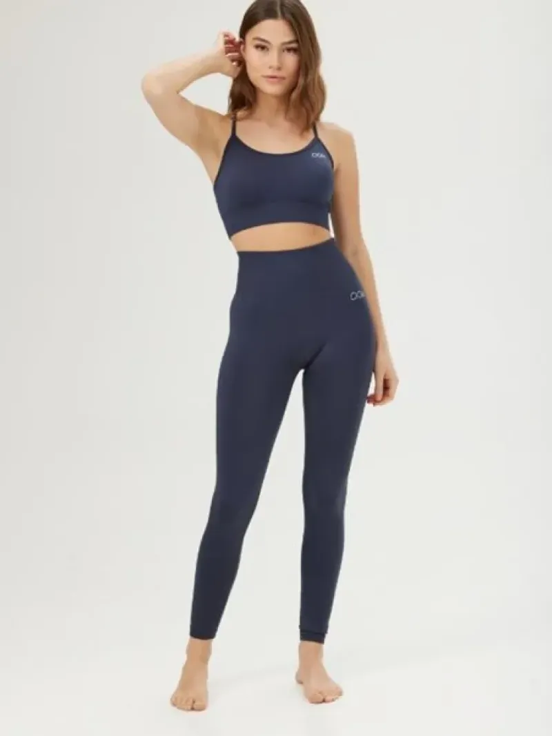 Dansebutikken Pilates Bukser/leggings|Yogabukser-Drop of mindfulness seamless leggings i mørkeblå