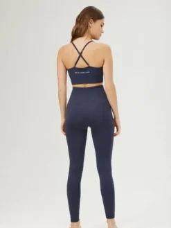 Dansebutikken Pilates Bukser/leggings|Yogabukser-Drop of mindfulness seamless leggings i mørkeblå