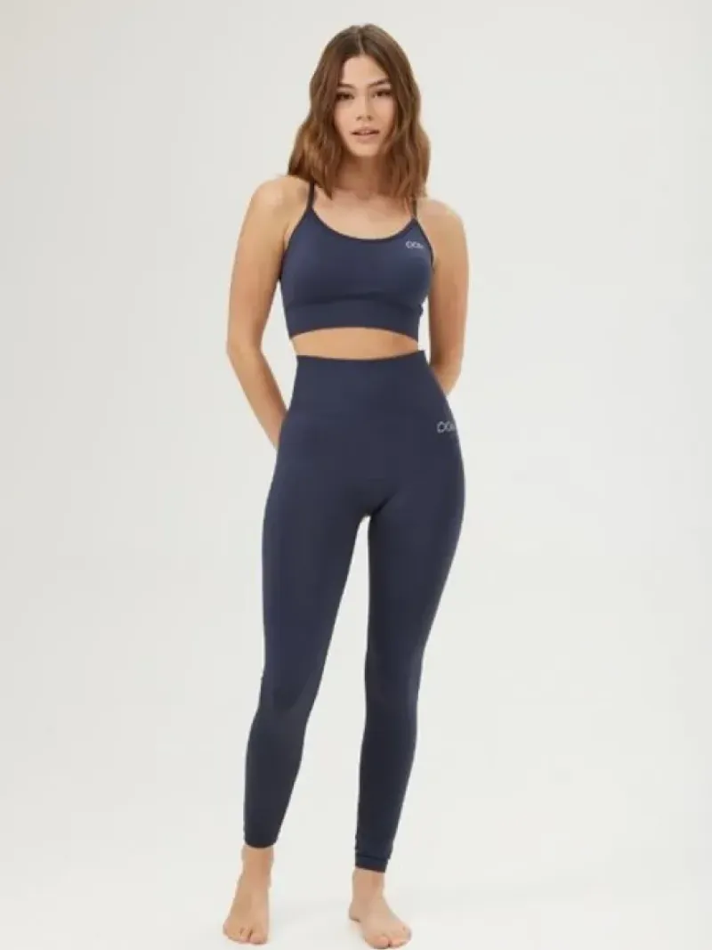 Dansebutikken Pilates Bukser/leggings|Yogabukser-Drop of mindfulness seamless leggings i mørkeblå