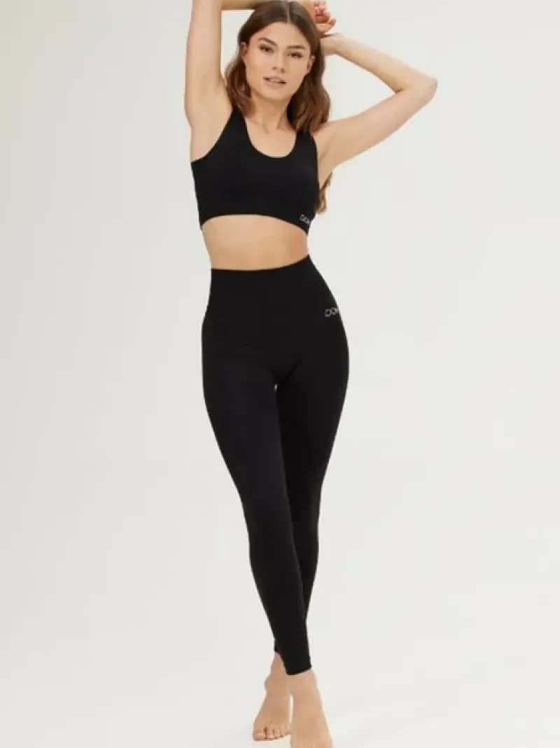 Dansebutikken Pilates Bukser/leggings|Yogabukser-Drop of mindfulness seamless leggings i sort