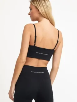 Dame Dansebutikken Pilates Overdele|Yogatoppe-Drop of Mindfulness Thea sports-bh i mat sort